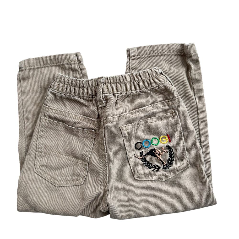 Coogi Kids Khaki Multicolored Embroidered Pocket Detail 
 Size 2T